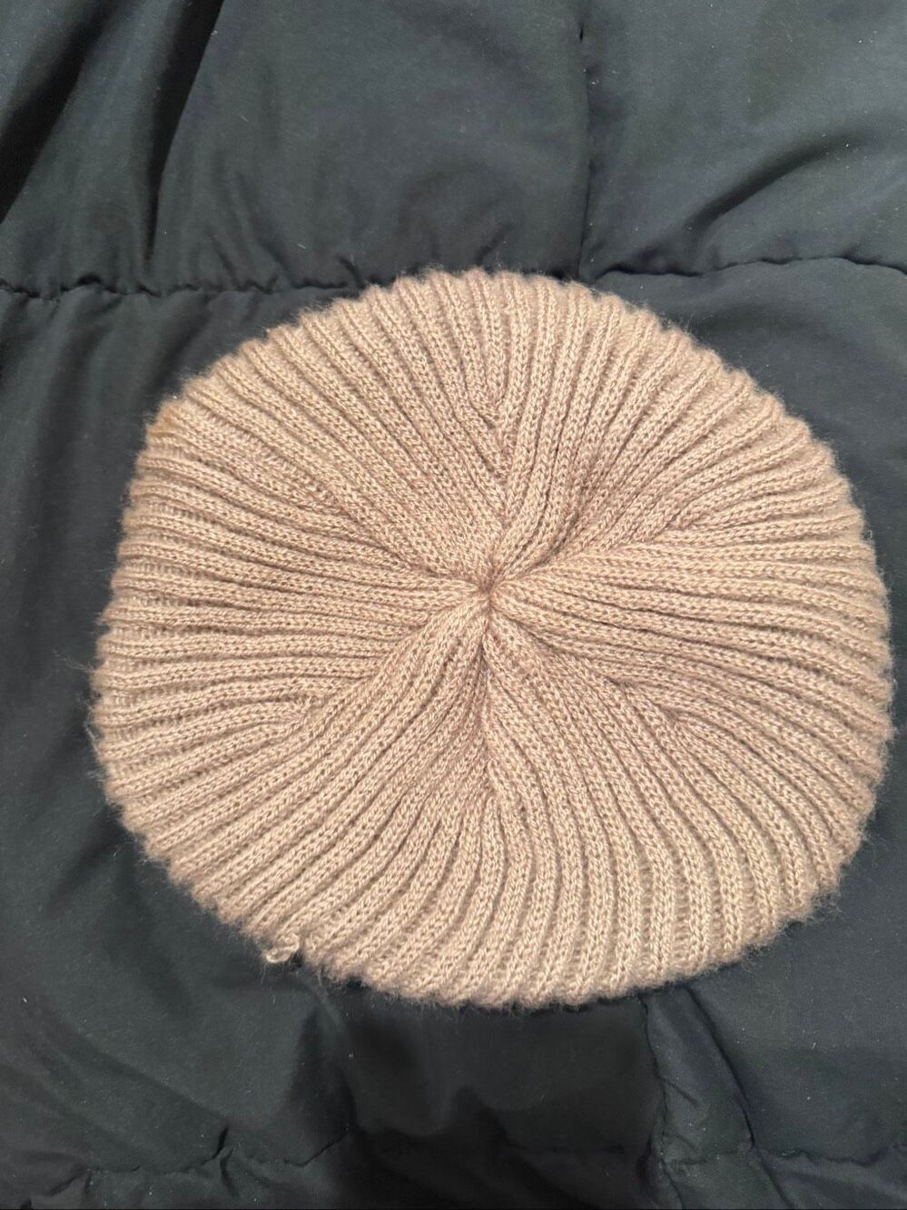 100% wool made in Italy tan beanie